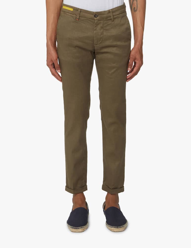 rinascente Re-HasH Pantalone mucha lino - marrone