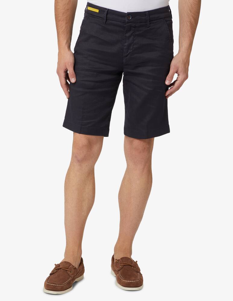 rinascente Re-HasH Bermuda bernini chino lino armatu - blu