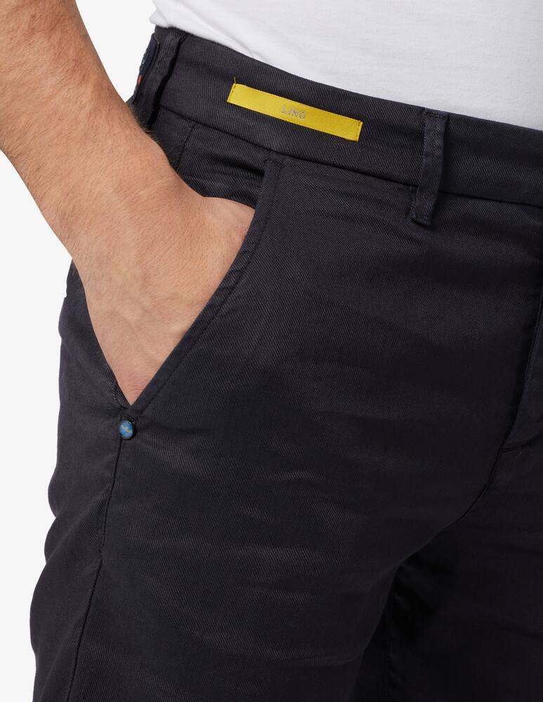 rinascente Re-HasH Bermuda bernini chino lino armatu - blu