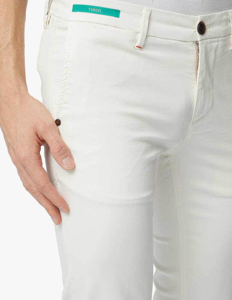 rinascente Re-HasH Tricot tencel mucha chino pant - white