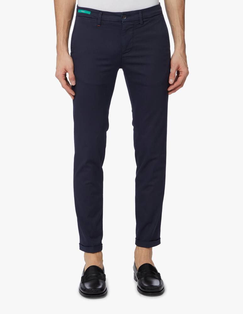 rinascente Re-HasH Pantalone chino mucha tencel tricotina - blu