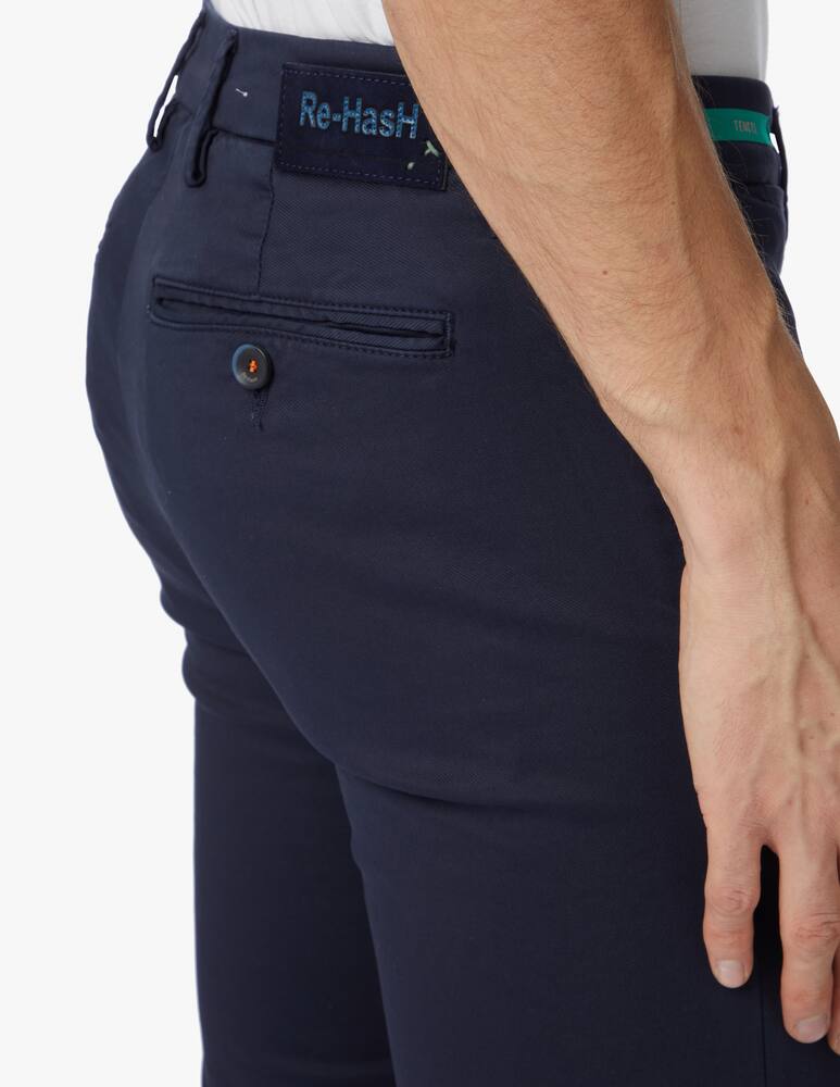 rinascente Re-HasH Pantalone chino mucha tencel tricotina - blu