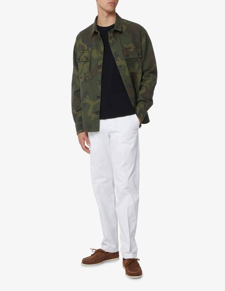 rinascente Re-HasH Camicia overshirt camouflage tasche frontali - Verde