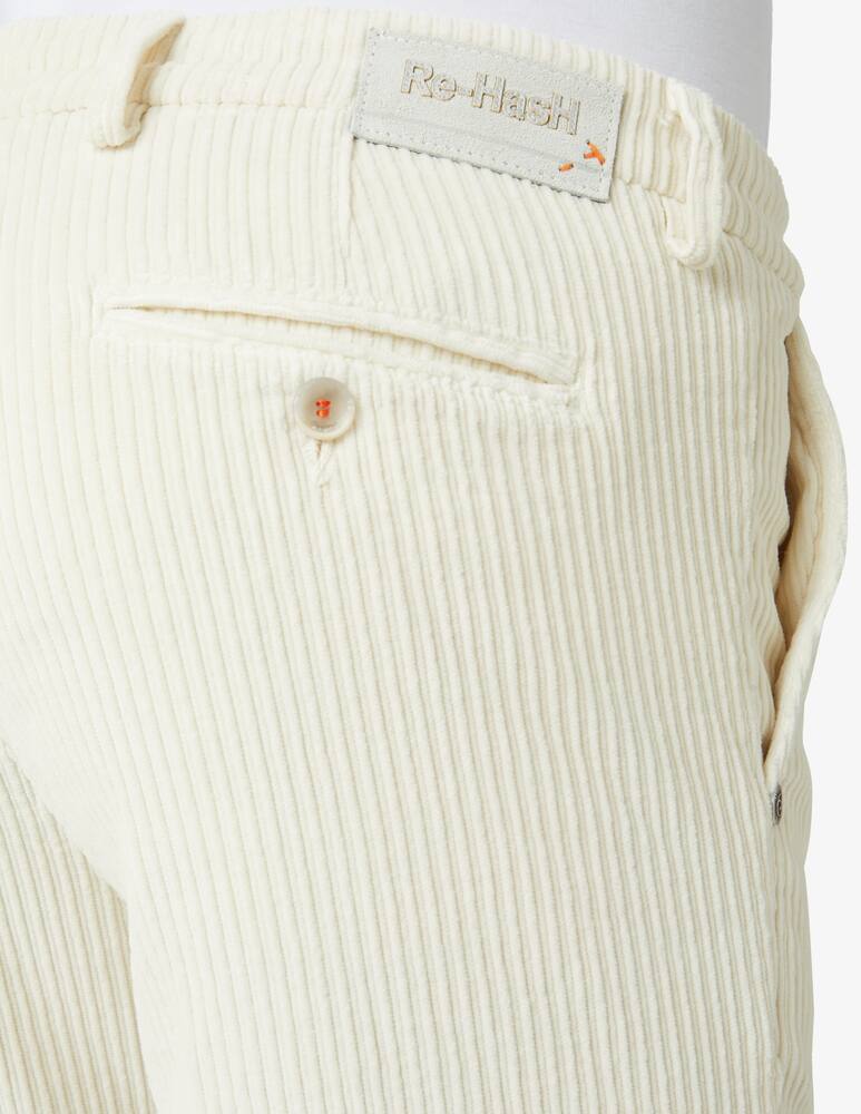 rinascente Re-HasH Mucha corduroy r chino pant - White