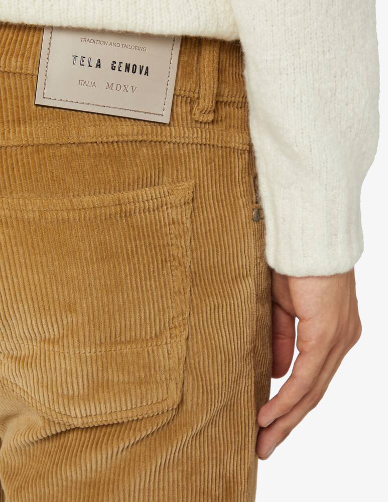 rinascente Tela Genova Corduroy augusto 5pocket pant - Beige