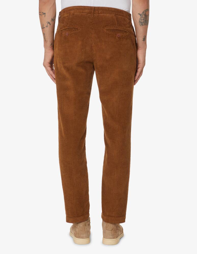 rinascente Tela Genova Pantalone chino paride slim in velluto - Marrone