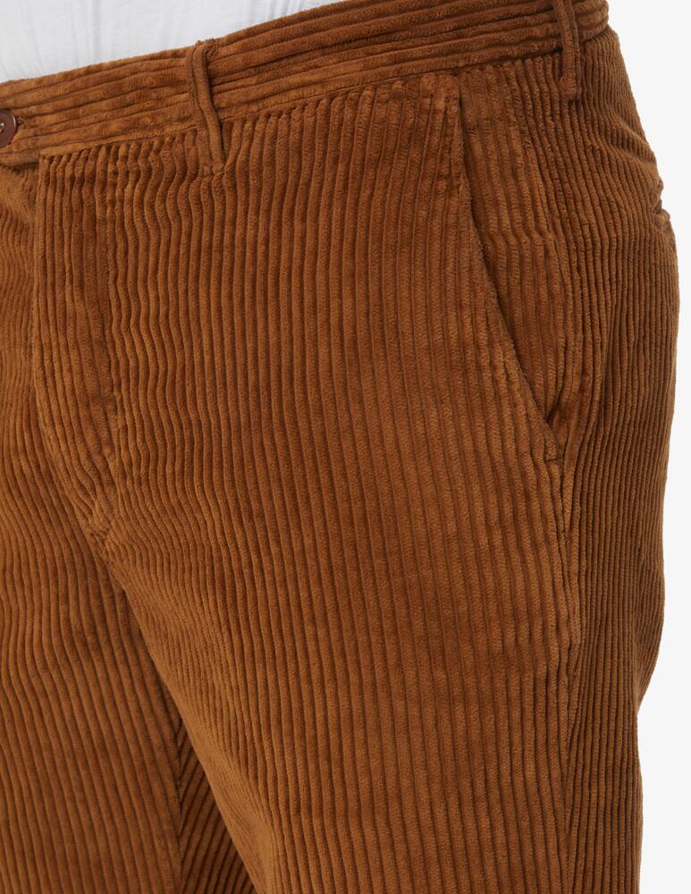 rinascente Tela Genova Pantalone chino paride slim in velluto - Marrone