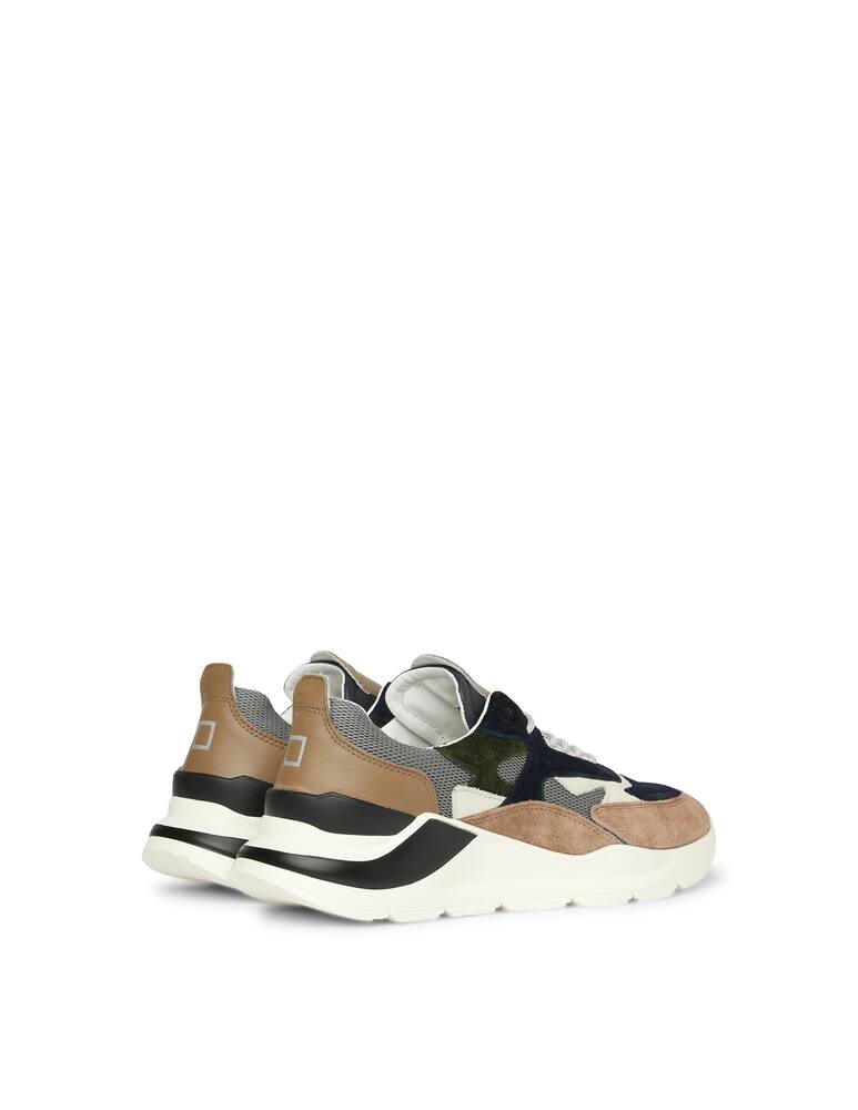 rinascente D.A.T.E. Mesh fabric fuga sneakers with leather inserts