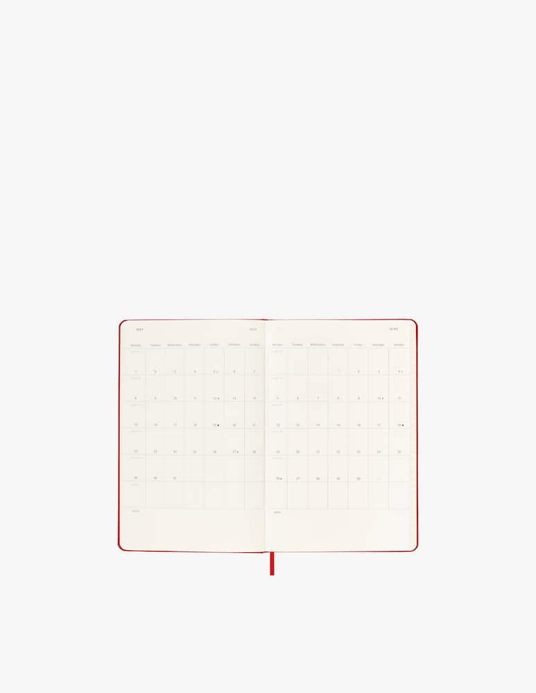 Acquista Moleskine 12 Mesi Giornaliera Large Rosso Hard Rosso su