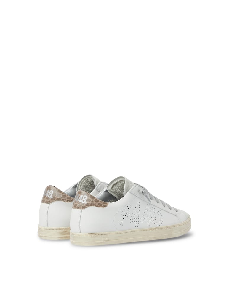 rinascente P448 Sneakers basse Jhon stampa croc - bianco