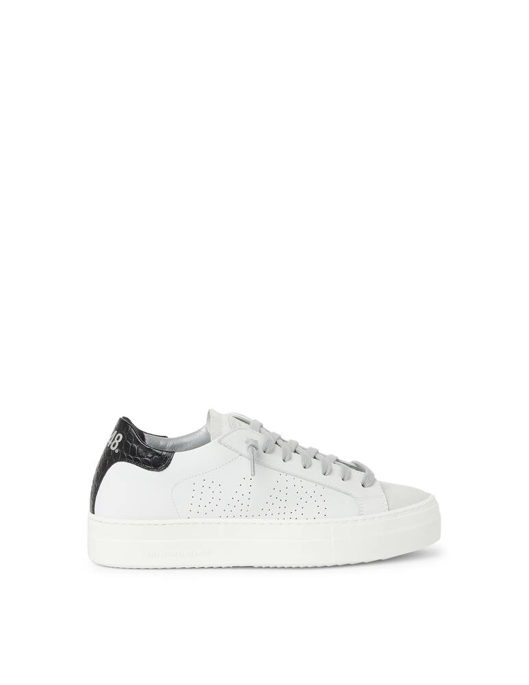 P448 Thea low top sneakers double sole croc print - white - picture 1 P448 Thea low top sneakers double sole croc print - white - picture 1