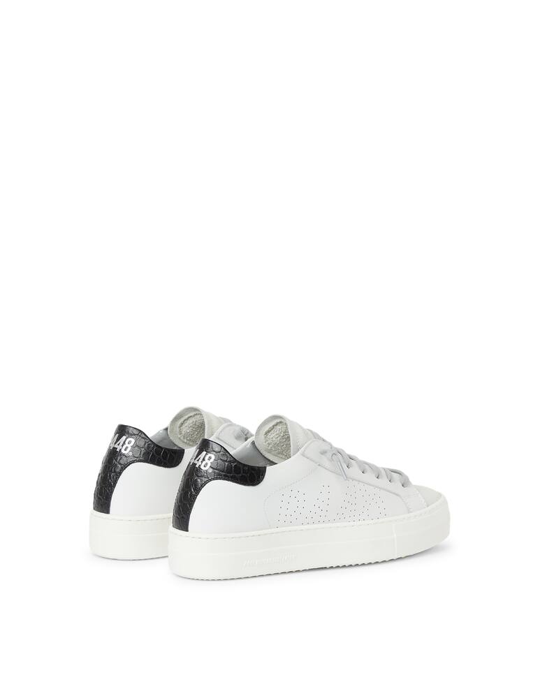 rinascente P448 Thea low top sneakers double sole croc print - white