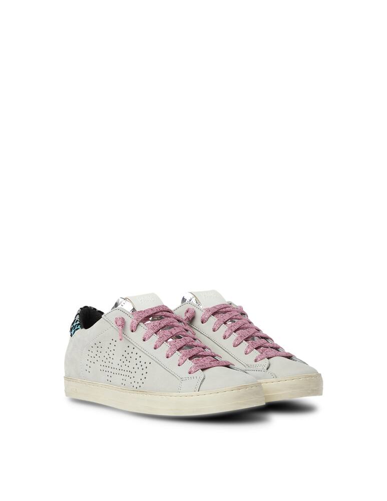 rinascente P448 Sneakers basse John stampa leopardo - bianco