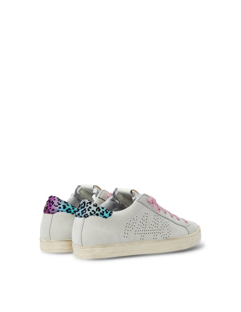 P448 John low top snekers leopard print - white - picture 4