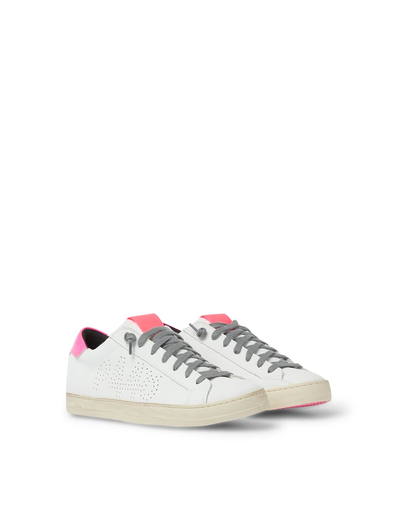 rinascente P448 Sneakers basse suola fluo John - bianco