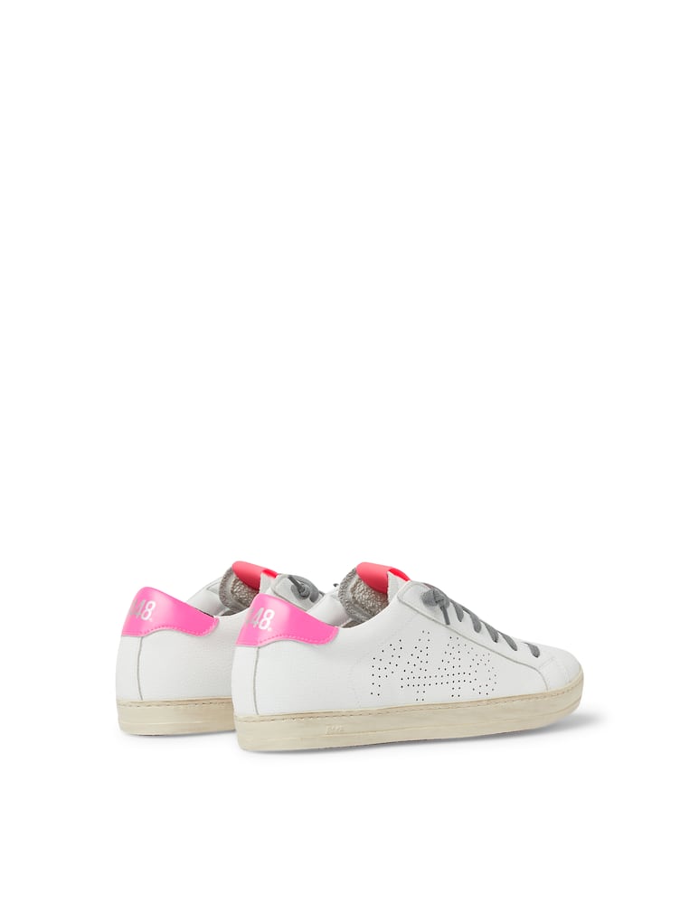 rinascente P448 Sneakers basse suola fluo John - bianco