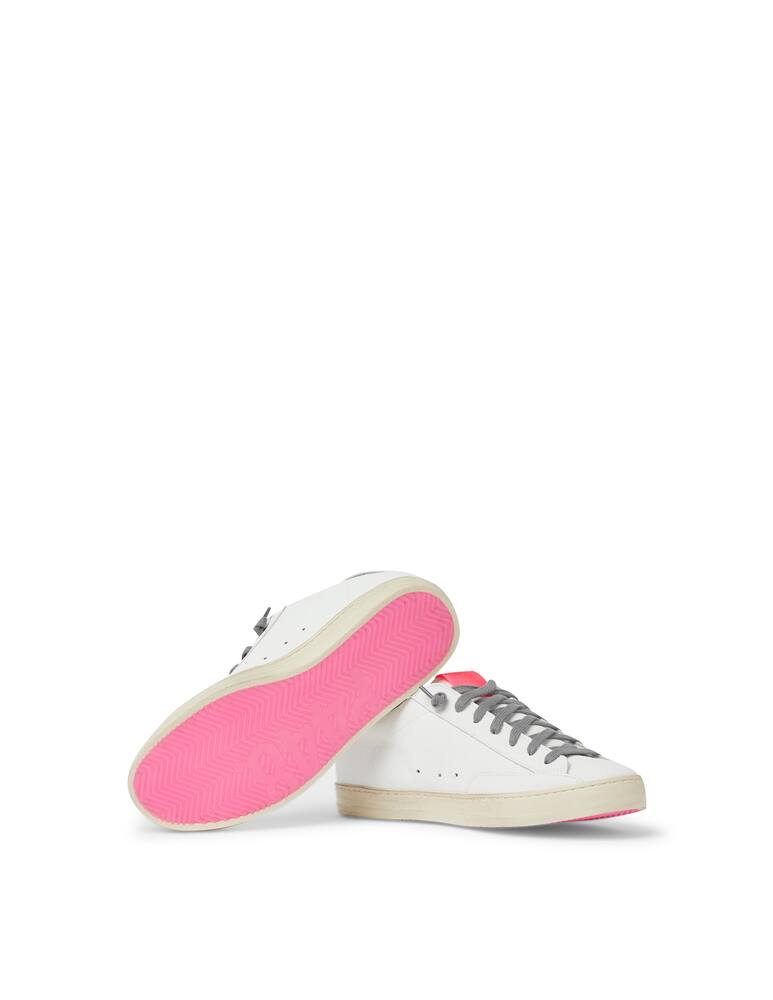 rinascente P448 Sneakers basse suola fluo John - bianco