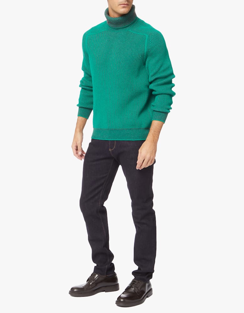rinascente Sease Cashmere ribbed reversible rollneck sweater