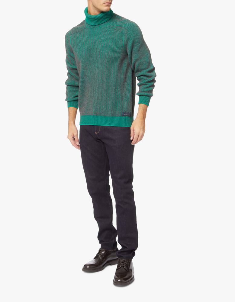 rinascente Sease Cashmere ribbed reversible rollneck sweater