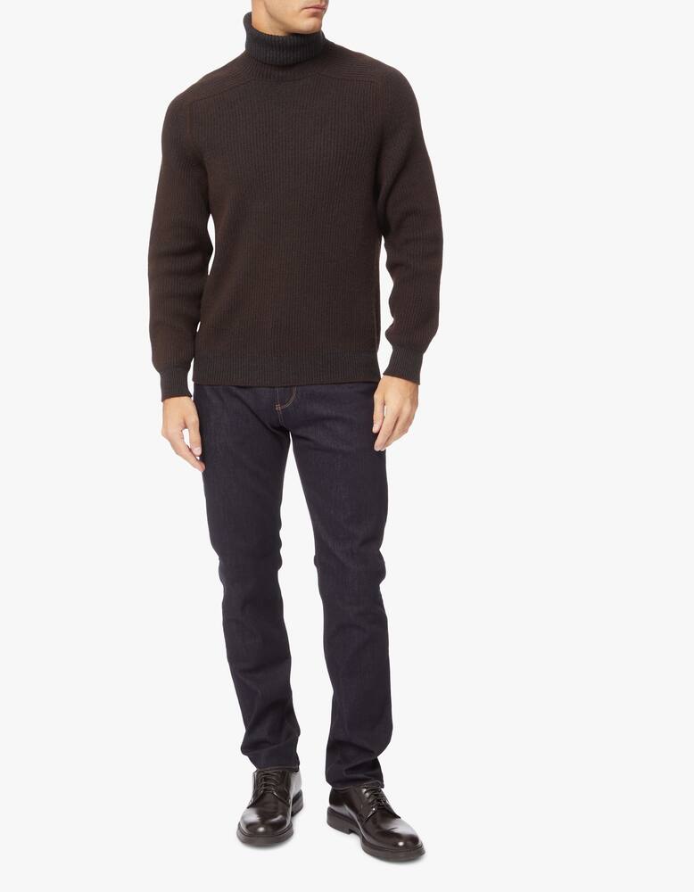 rinascente Sease Cashmere ribbed reversible rollneck sweater