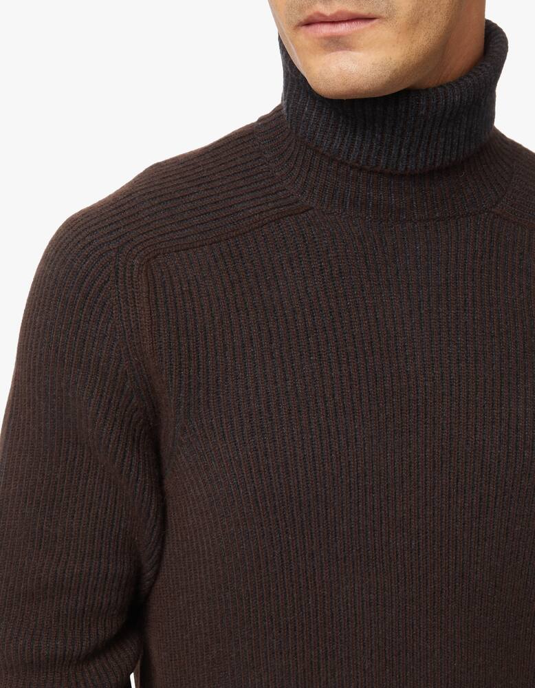rinascente Sease Cashmere ribbed reversible rollneck sweater