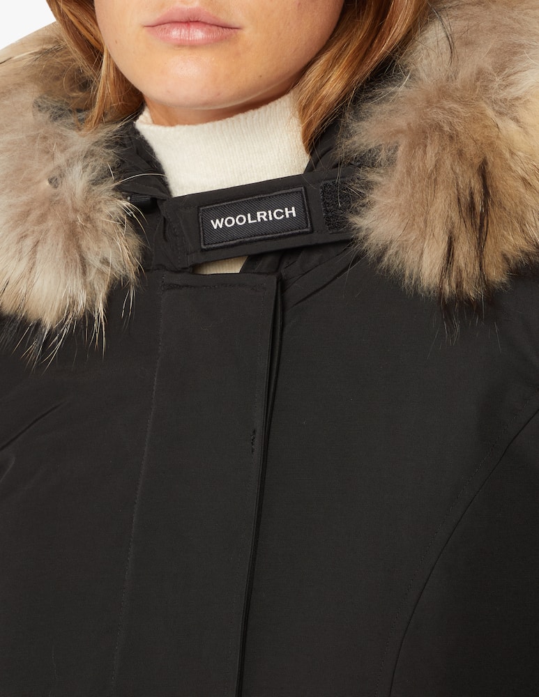 rinascente Woolrich Parka in misto cotone Arctic Racoon - Nero