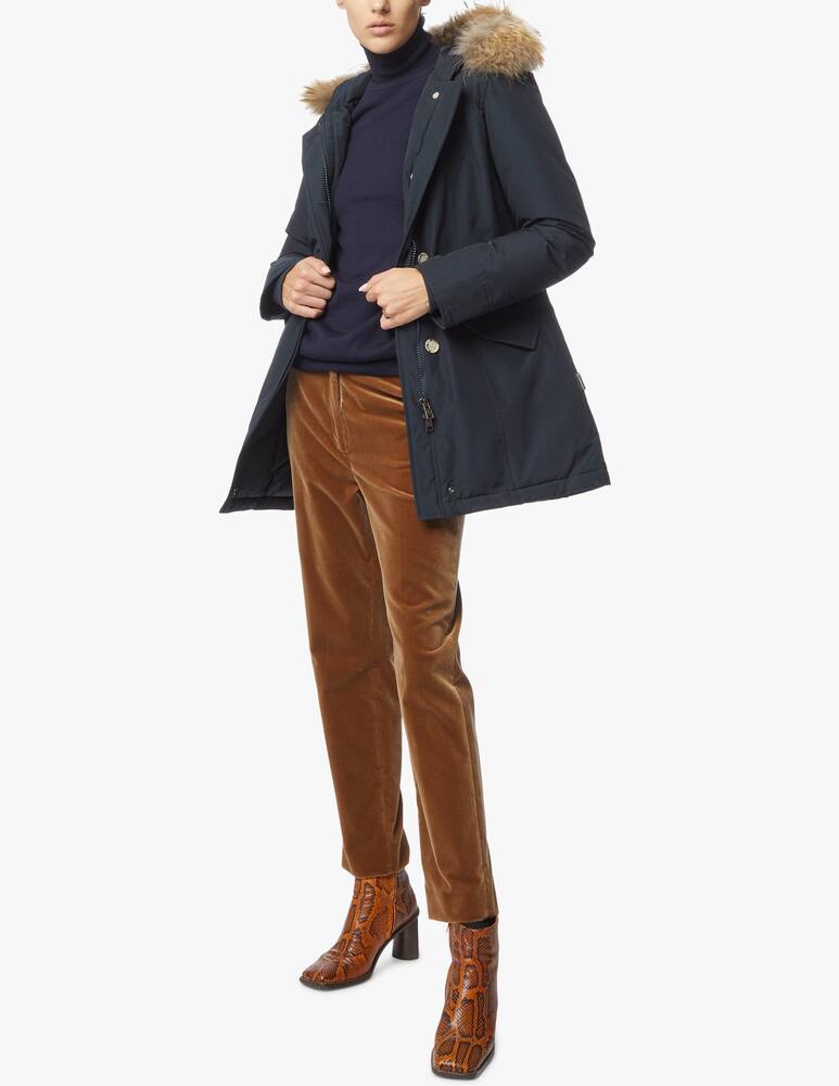 rinascente Woolrich Cotton blend parka Arctic Raccoon - Blue