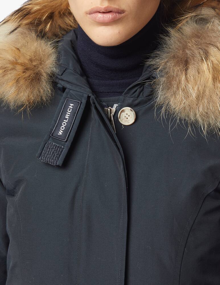 rinascente Woolrich Cotton blend parka Arctic Raccoon - Blue