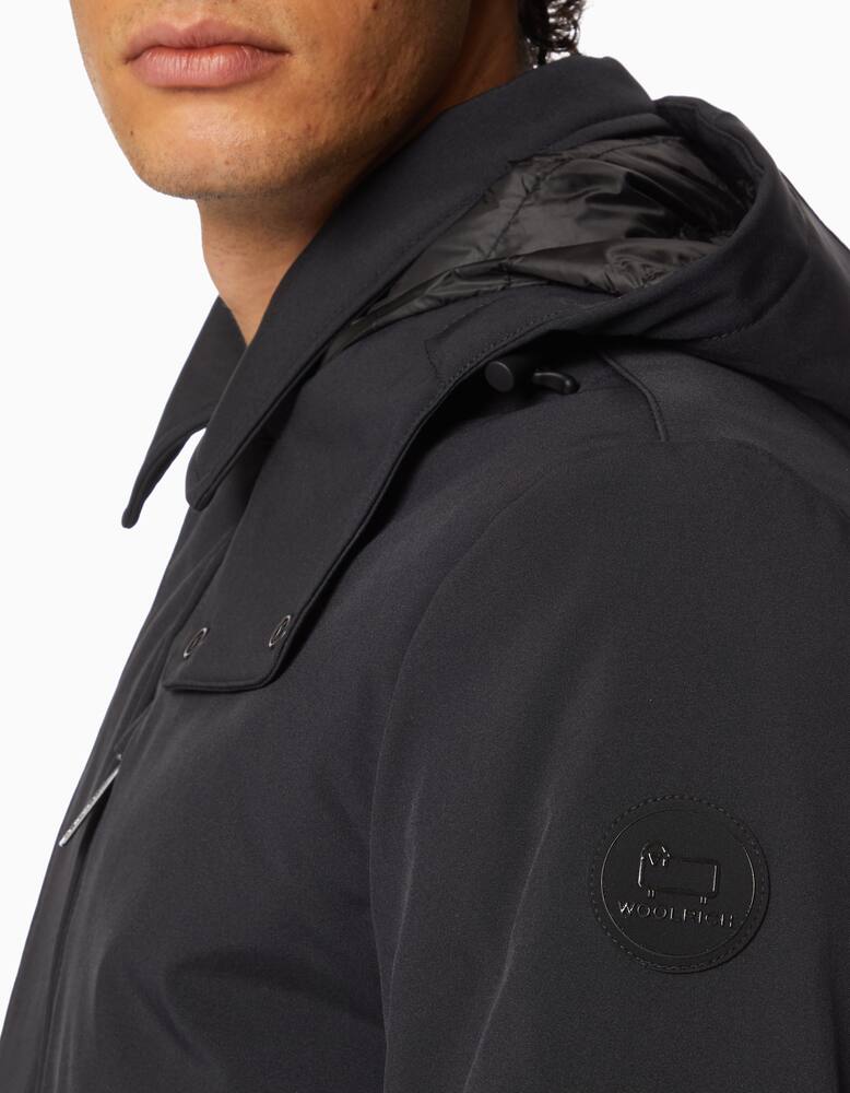 rinascente Woolrich Barrow hooded mac coat