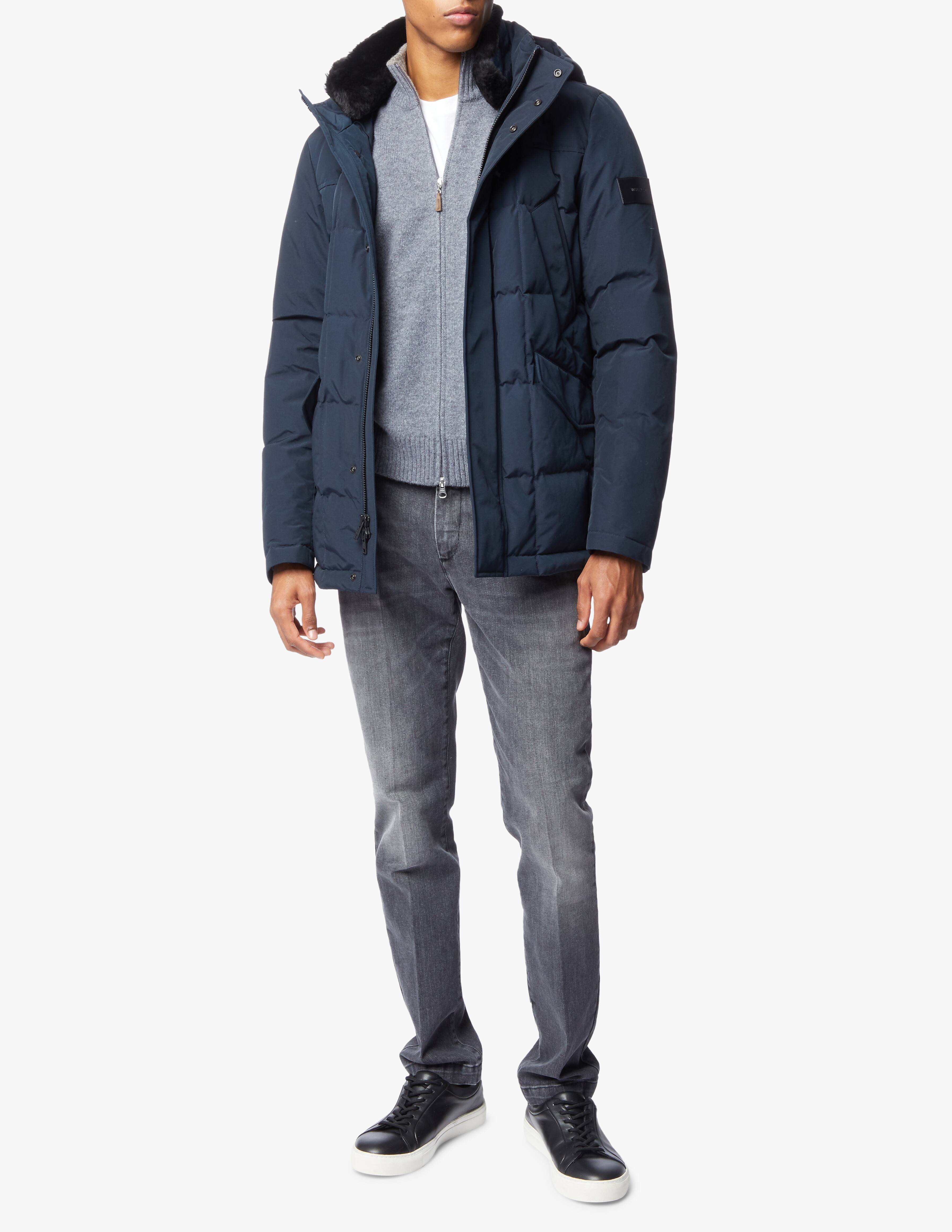Shop Woolrich Blizzard field jacket on Rinascente