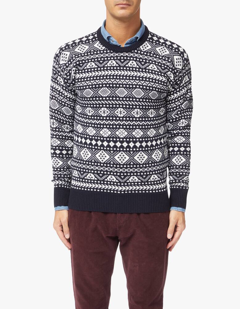 rinascente Woolrich Merino jacquard crewneck jumper