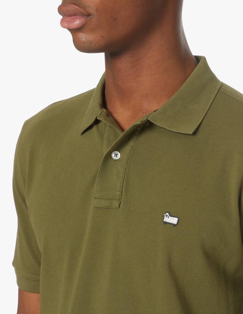 rinascente Woolrich Polo manica corta basic pecorella - verde
