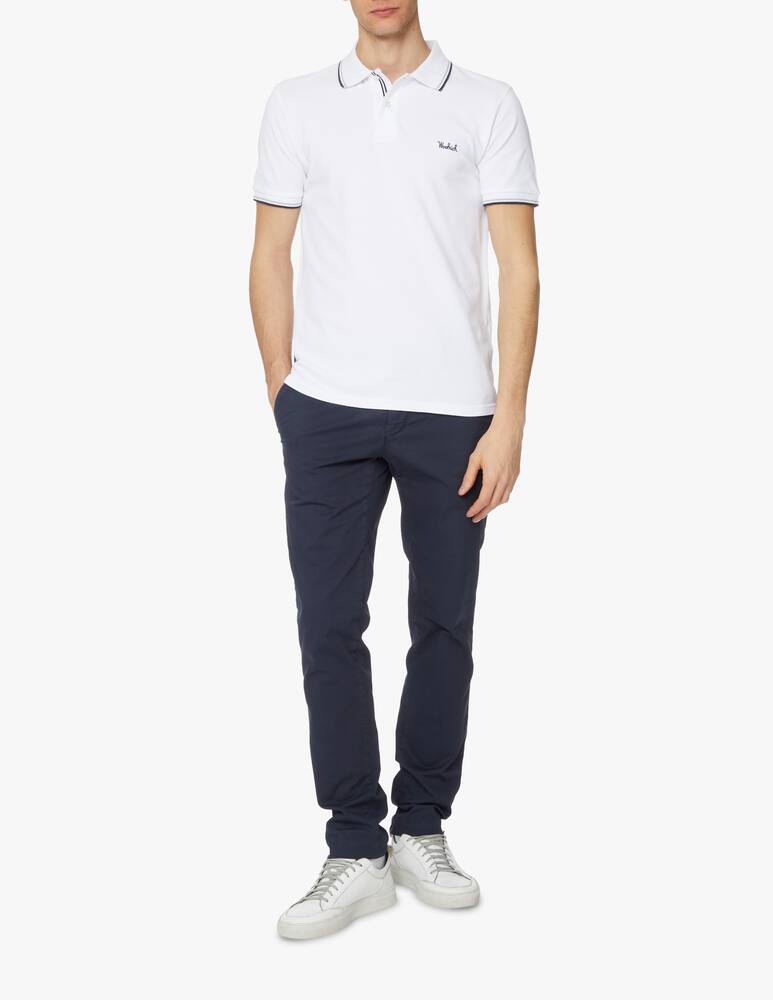 rinascente Woolrich Profiled and lettering polo - white