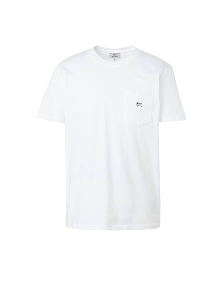 rinascente Woolrich Maglietta manica corta taschino e pecorella - bianco