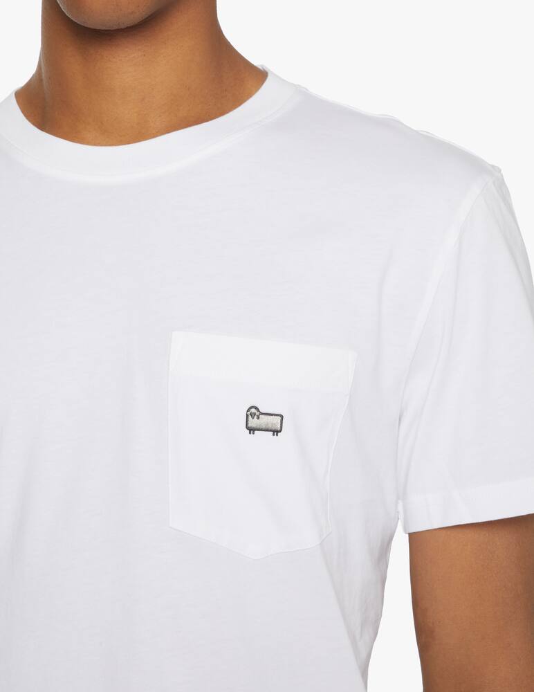 rinascente Woolrich Maglietta manica corta taschino e pecorella - bianco