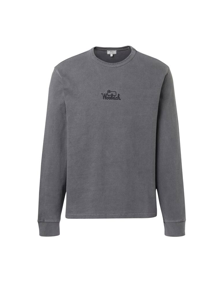 rinascente Woolrich Felpa girocollo lavaggio chiaro - nero