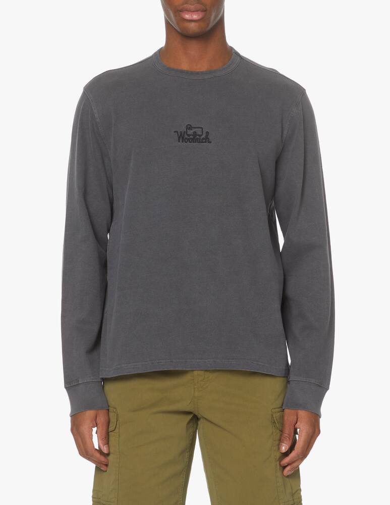 rinascente Woolrich Felpa girocollo lavaggio chiaro - nero