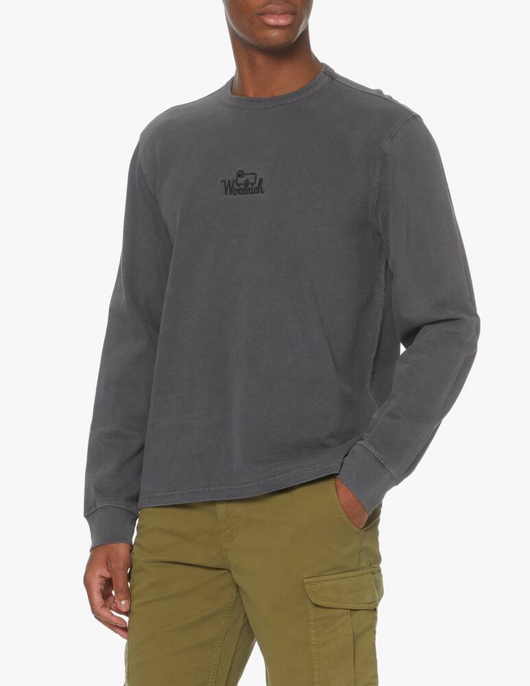 Woolrich Light washed roundneck sweatshirt - black - picture 1 Woolrich Light washed roundneck sweatshirt - black - picture 1