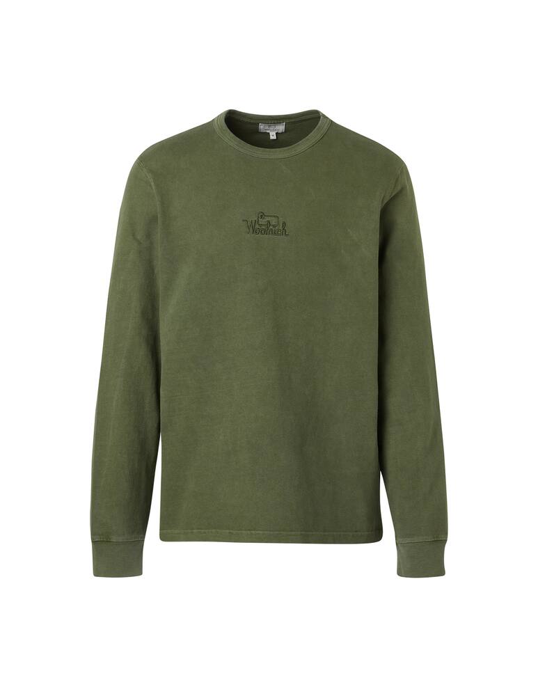 rinascente Woolrich Light washed roundneck sweatshirt - green