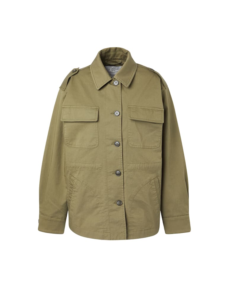 rinascente Woolrich Cotton overshirt jacket - olive