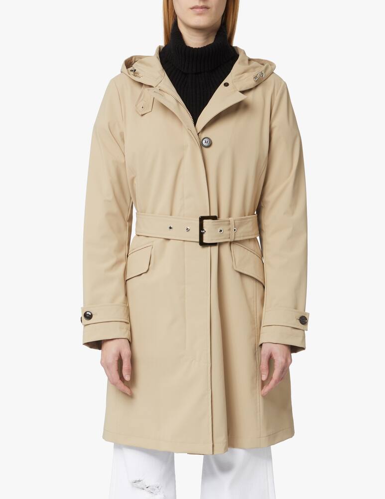 rinascente Woolrich Fayette hooded trench coat - beige