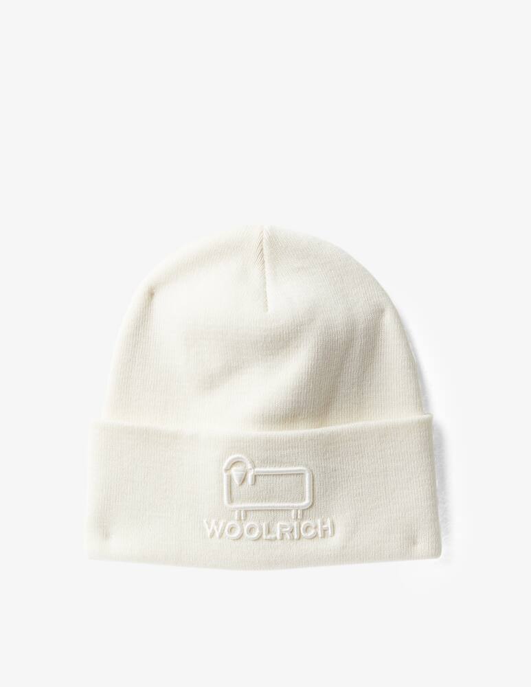 rinascente Woolrich Cappello beanie con logo - Bianco