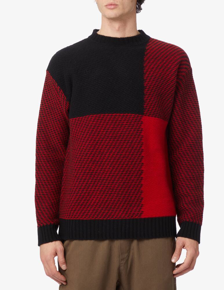 Woolrich Check crewneck jumper - Red - picture 1 Woolrich Check crewneck jumper - Red - picture 1