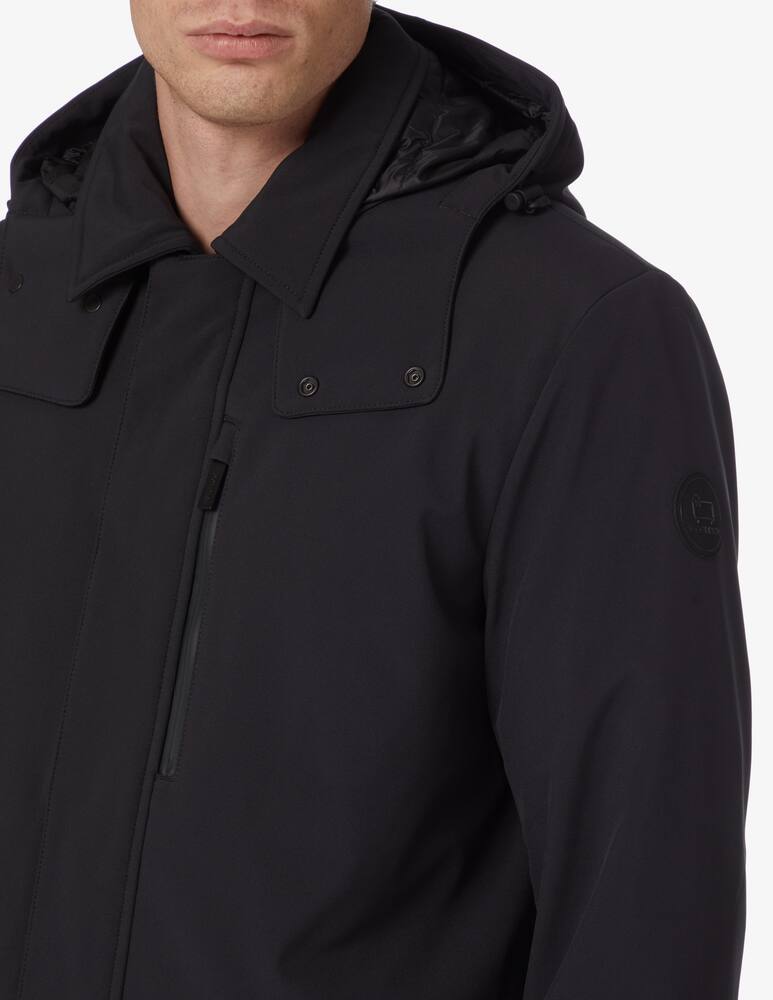 rinascente Woolrich Shell hooded long jacket - Black