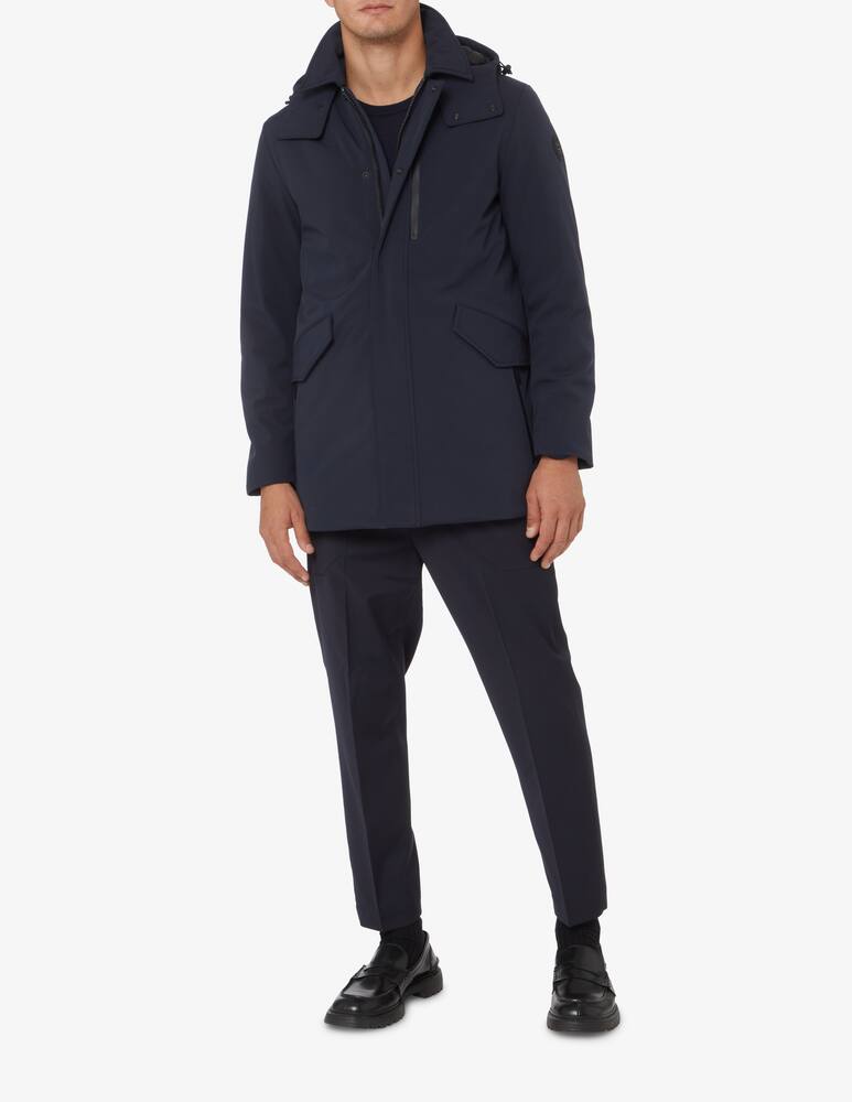 rinascente Woolrich Giacca shell lungo con cappuccio - Blu