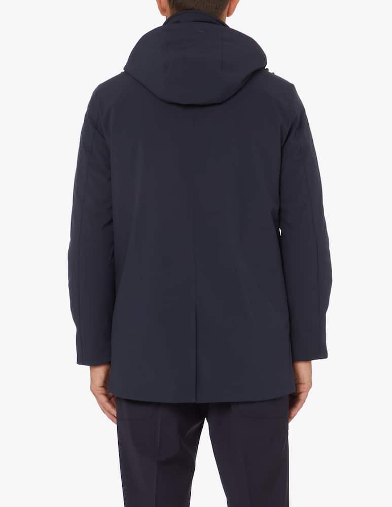 rinascente Woolrich Giacca shell lungo con cappuccio - Blu