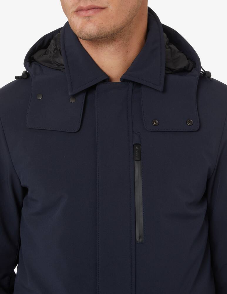 rinascente Woolrich Giacca shell lungo con cappuccio - Blu