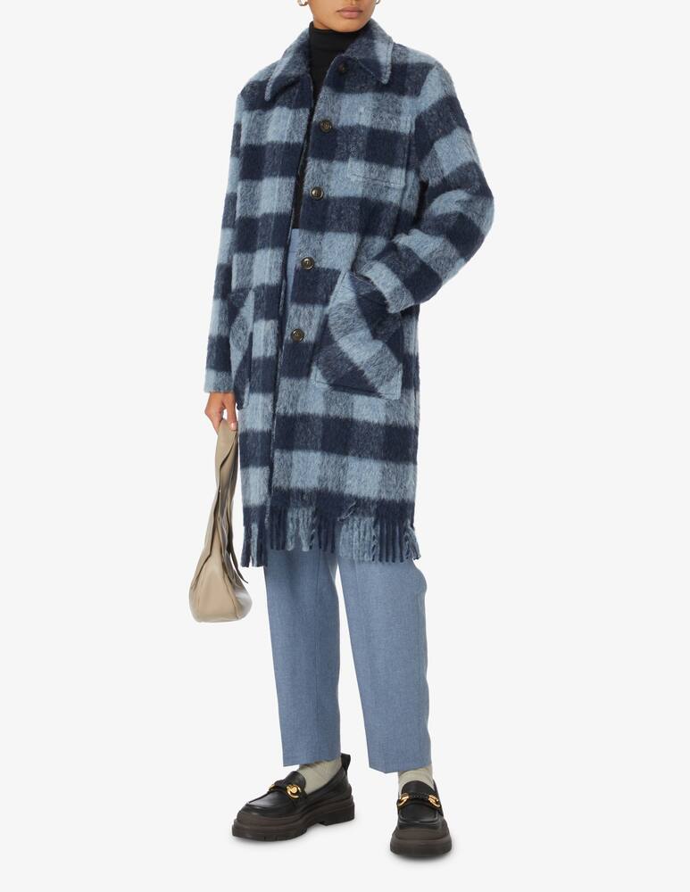 rinascente Woolrich Overshirt a quadri con frange - Blu