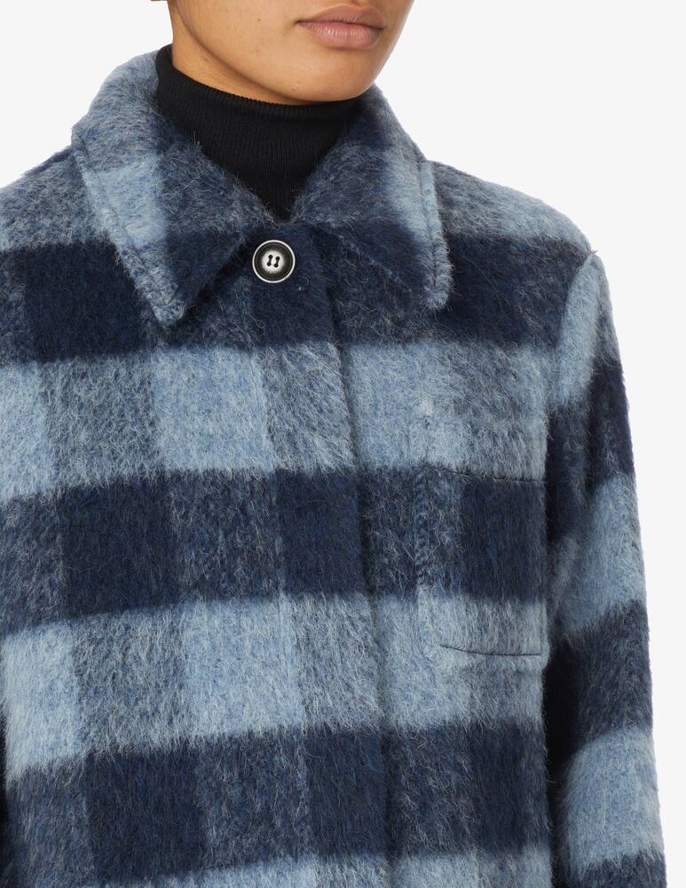 rinascente Woolrich Overshirt a quadri con frange - Blu