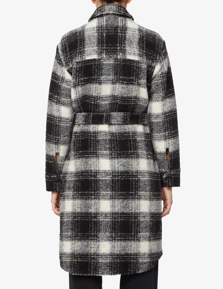 Woolrich Wool hooded maxi overshirt jacket check printed - Black - picture 3 Woolrich Wool hooded maxi overshirt jacket check printed - Black - picture 3